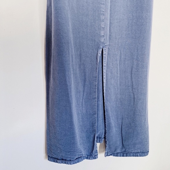 90s VTG blue jumper dress - long minimalist maxi - Picture 6 of 8